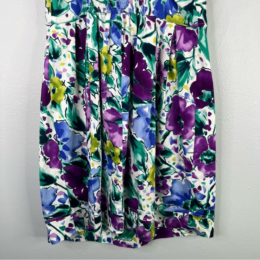 Maurices Dress Women’s 9/10 Purple Blue Floral Sleeveless V Neck Mini Summer - Picture 10 of 13